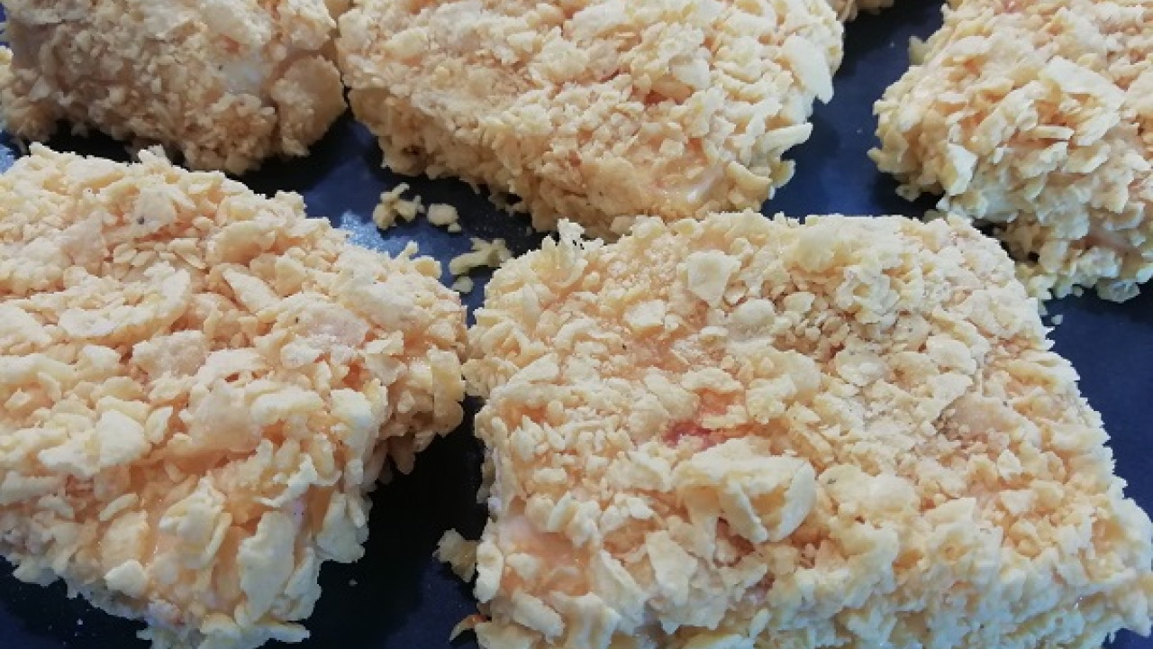 Tofu v kukuričných lupienkoch