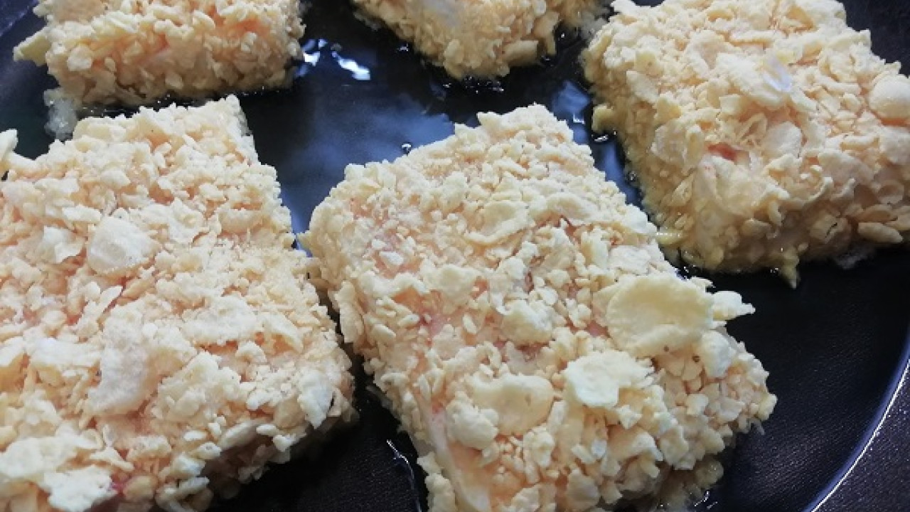 Tofu v kukuričných lupienkoch