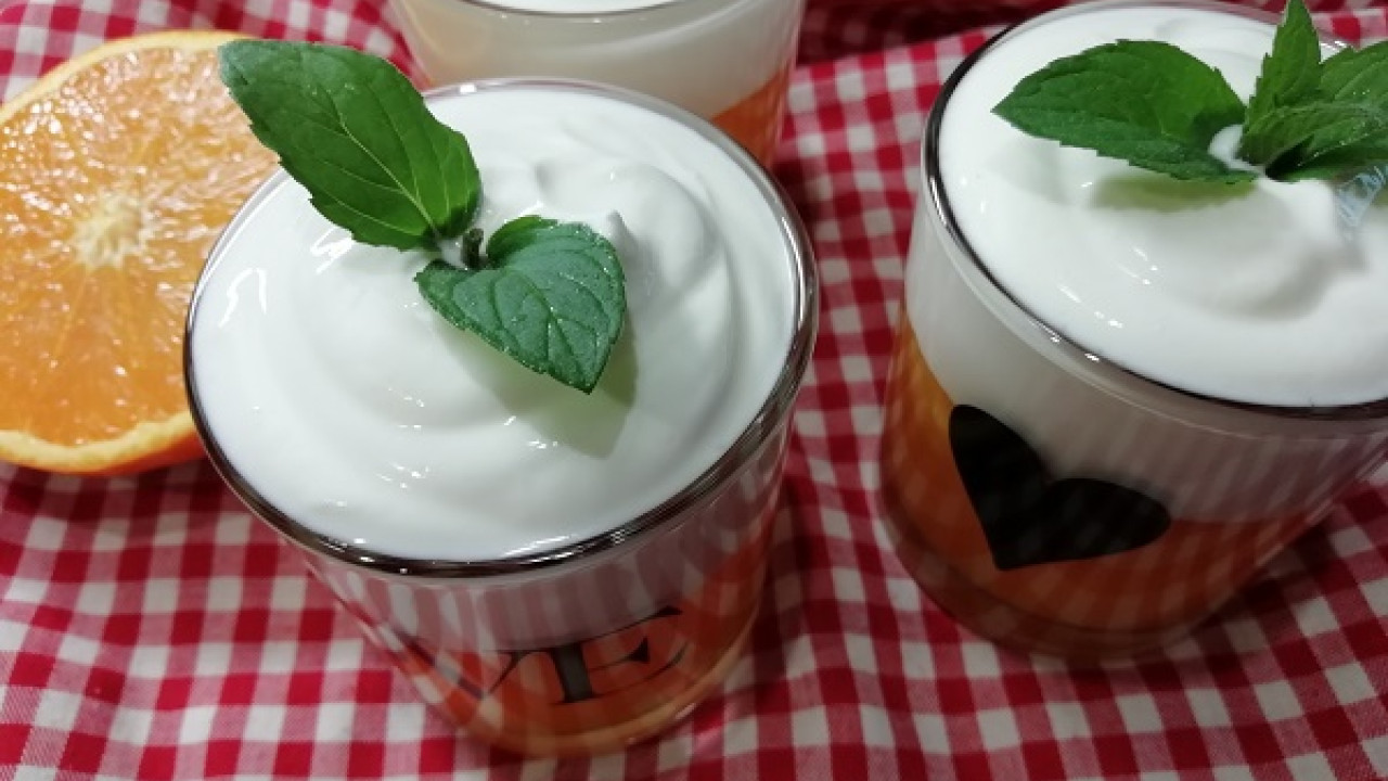 Pomarančový dezert do pohára