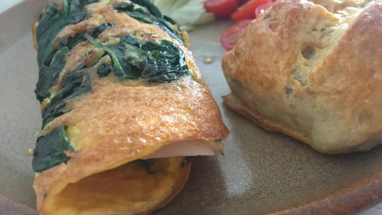 Špenátová omeleta