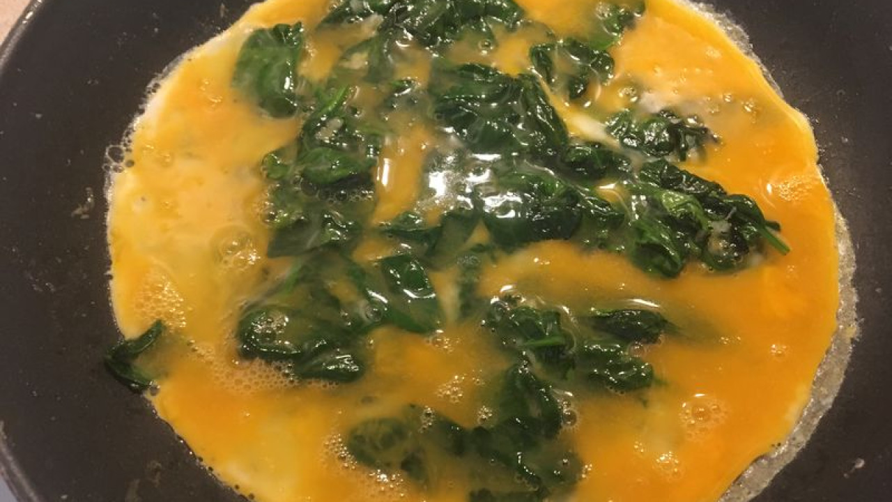 Špenátová omeleta