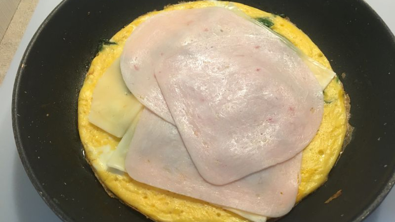 Špenátová omeleta