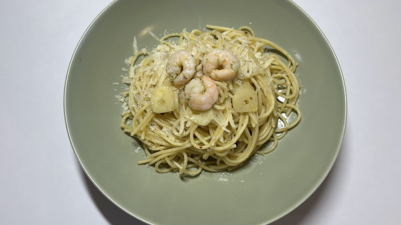Aglio olio špagety s krevetami: Hlavná fotka 2