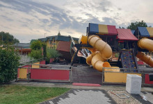 Škody po smršti na kúpalisku Podhájska