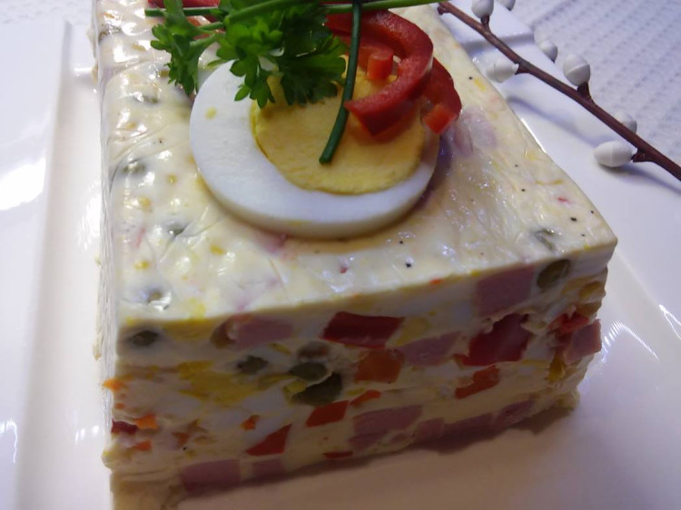 Vajíčková tlačenka so zeleninou