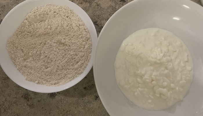 Placky z cottage cheese: Krok 1